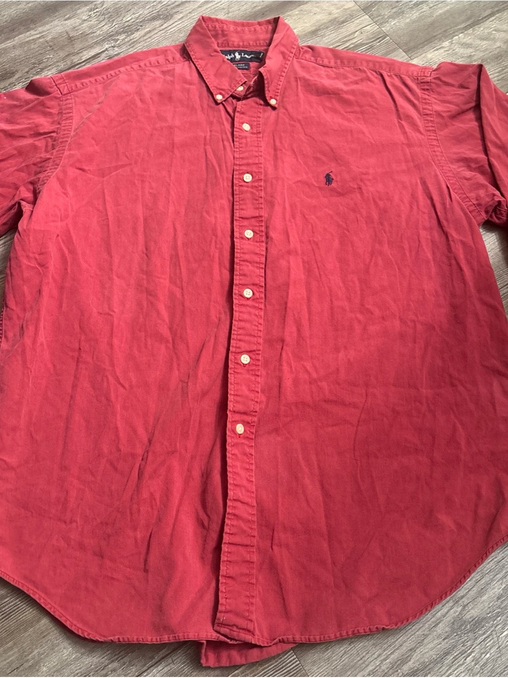 Polo by Ralph Lauren Men's Coral-Red Button-Down Shirt